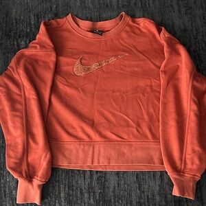 Nike Burnt Orange Cropped Sweatshirt